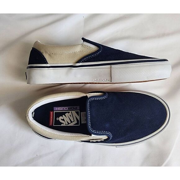 Vans Skate Slip On Dress Blues Turtledove Size Men's 5 Women's 7 - Picture 11 of 13